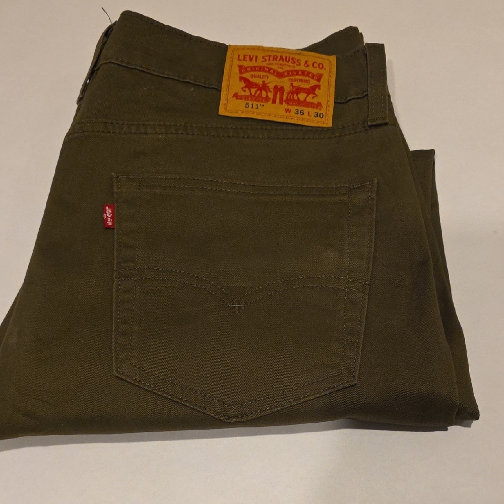 Levi's Khaki Green Denim Pants